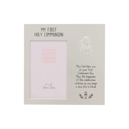 Picture of FIRST COMMUNION SILVER FRAME 4X6 GIRL
